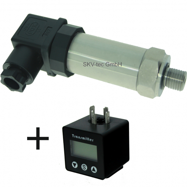 Pressure sensor PT2 - DIN 43650A with Display NOM11
